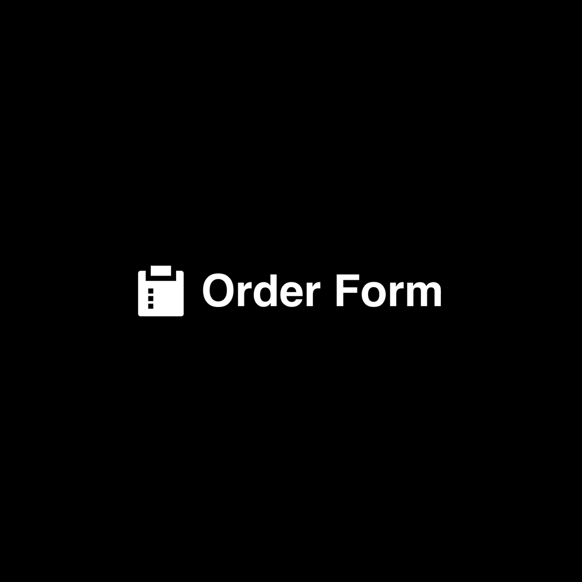 Order Form